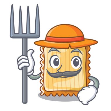 Çiftçi lazanya karakter tavaüzerine konur