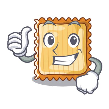 Thumbs kadar lazanya karikatür ile izole