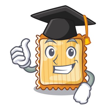 Mezuniyet lazanya karikatür ile izole