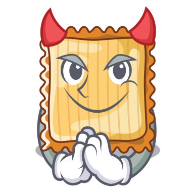 Şeytan lazanya maskot fırında pişirilir