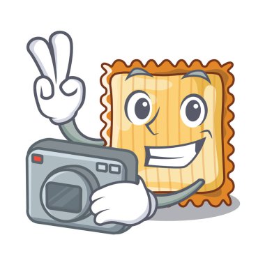 Fotoğrafçı lazanya maskot fırında pişirilir