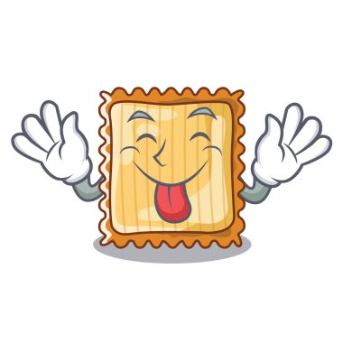 Dil dışarı lazanya karikatür plakaları servis edilir