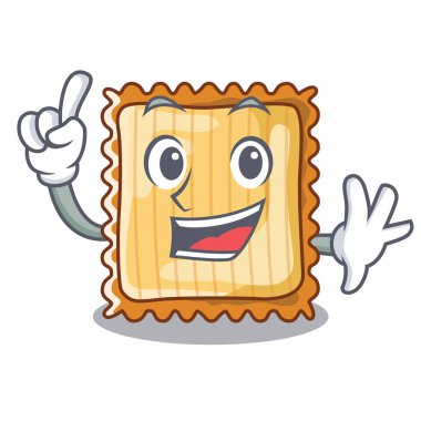 Parmak lazanya karikatür plakaları servis edilir