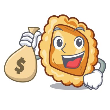 Para çantası ravioli ile karikatür plaka servis edilir