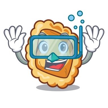 Bir karikatür kase dalış ravioli