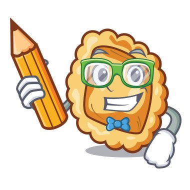 Bir karikatür kase öğrenci ravioli