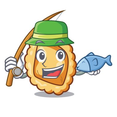 Karakter izole Balıkçılık ravioli