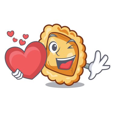 Kalp ravioli ile izole karakter ile