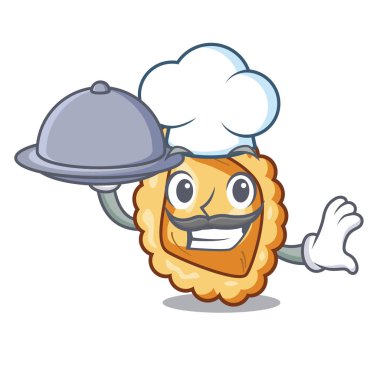 Karakter izole gıda ravioli ile Şef