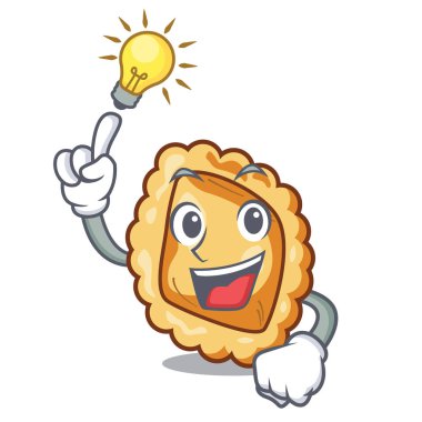 Bir maskot masada bir fikir ravioli var