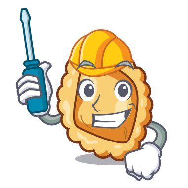 Bir maskot masada Otomotiv ravioli