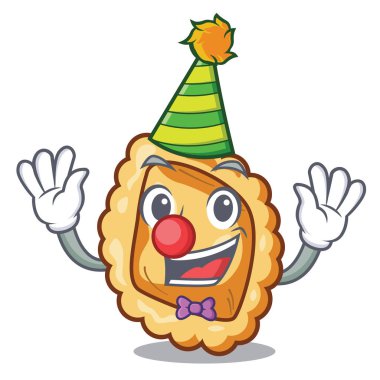 Bir maskot masada Palyaço ravioli