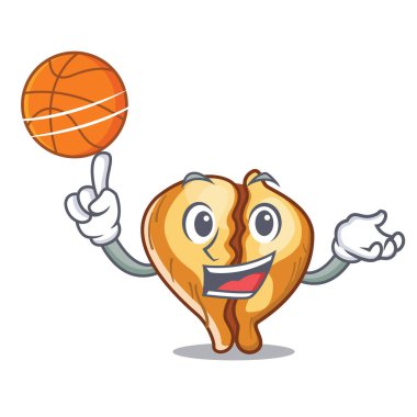 Basketbol tortellini ile maskot izole