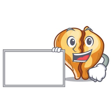 Maskot ile izole kurulu tortellini ile