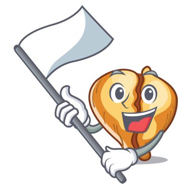 Bir karakter kase içinde bayrak tortellini ile