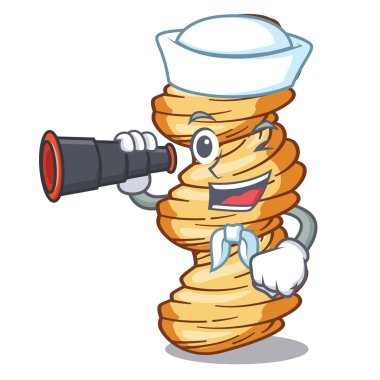 Karakter şeklinde dürbün cellentani makarna ile Denizci