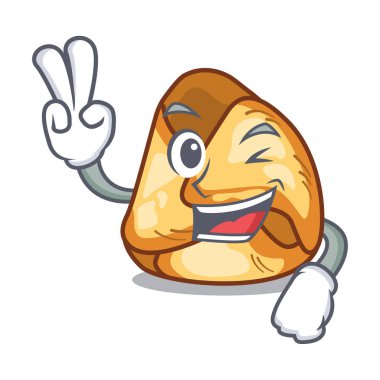 Karakter ile izole iki parmak fusi istriani