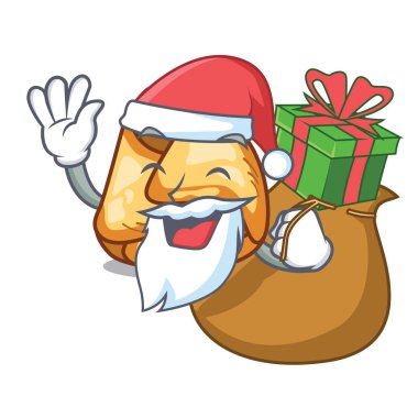 Karikatür şeklinde hediye fusi istriani ile Santa