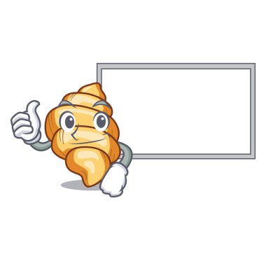 Karakter izole kurulu gnocchi makarna ile Thumbs up