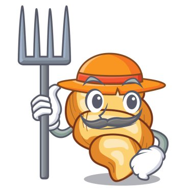 Çiftçi gnocchi makarna karakter izole