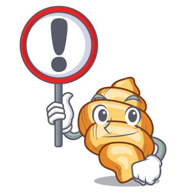 Karakter izole işareti gnocchi makarna ile