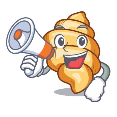 Megafon gnocchi makarna karakter izole ile