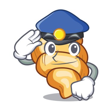 Polis gnocchi makarna karakter izole