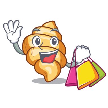 Ahşap karikatür masa üzerinde Alışveriş gnocchi makarna