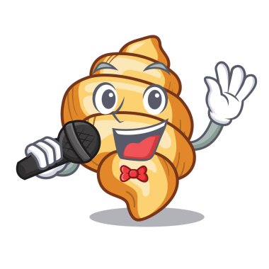 Şarkı makarna gnocchi maskot tavada pişmiş