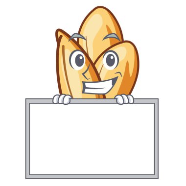 Karikatür ile izole kurulu orzo makarna ile Grinning