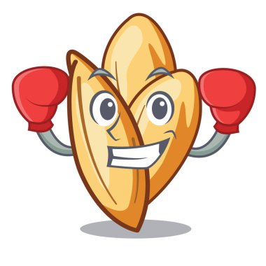 Boks orzo makarna karikatür ile izole