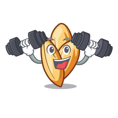 Fitness orzo makarna karikatür ile izole