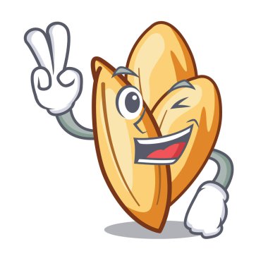 Maskot tabağına yerleştirilen iki parmak orzo makarna