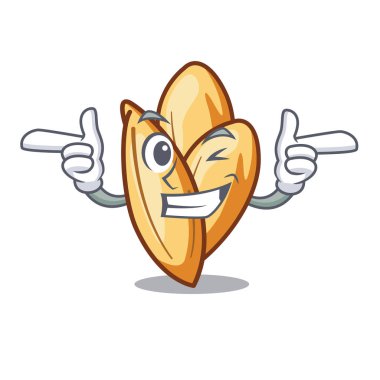 Maskot plakası üzerine yerleştirilen Wink orzo makarna