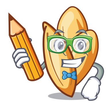 Öğrenci orzo makarna maskot plaka üzerine yerleştirilir