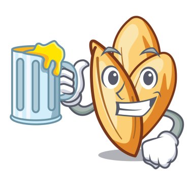 Bir maskot kase de meyve suyu orzo macunu ile