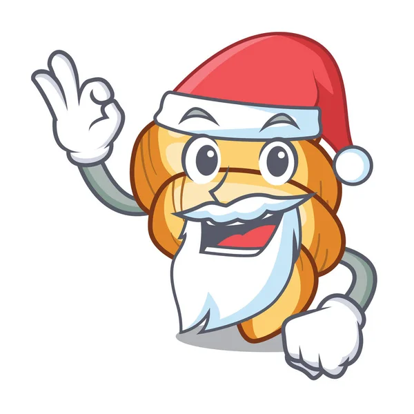 Santa pasta ñoquis en la caricatura de un — Vector de stock