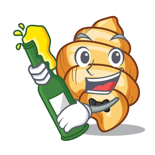 Cu paste de bere gnocchi pe un desen animat — Vector de stoc