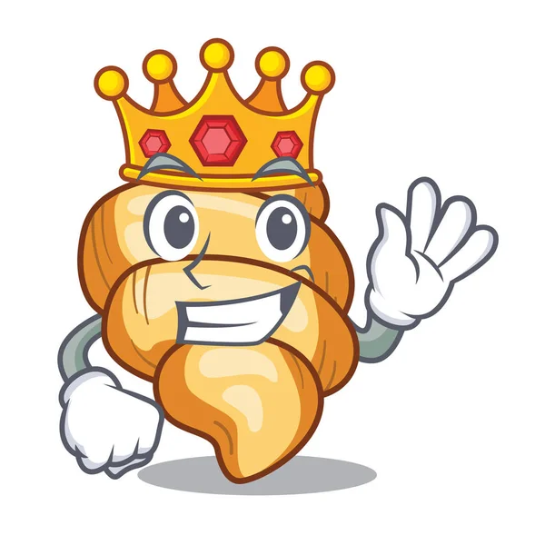 Raja pasta gnocchi pada kartun - Stok Vektor