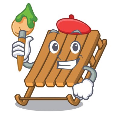 Sanatçı buz maskot şeklinde kızak