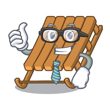 Bir karikatür üzerinde işadamı buz kızak