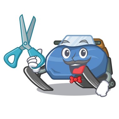 Bir karakter şeklinde Berber kar mobil