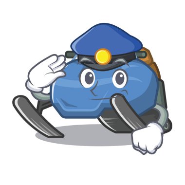 Bir karakter şeklinde Polis kar mobil