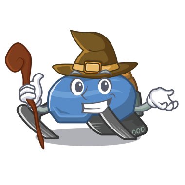 Cadı kar mobil bir karikatür izole