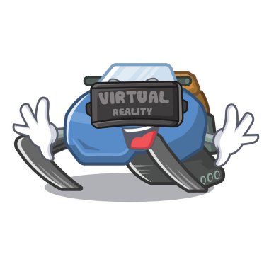 Sanal gerçeklik karmobil bir karikatür izole