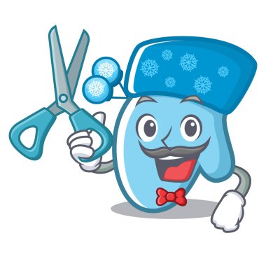 Karakter dolaplarında berber kış eldivenleri