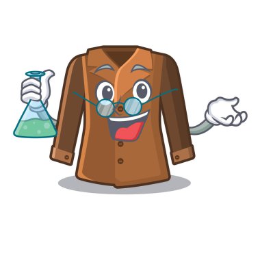 Profesör ceket maskot ile izole