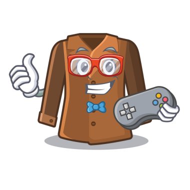 Bir dolapta tutulan oyuncu karikatür ceket