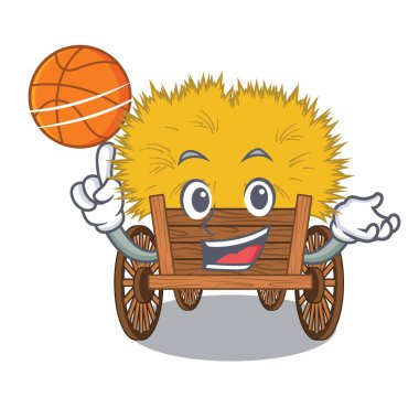 Basketbol hayride karakter içinde izole ile