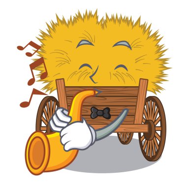 Bir çekmecede trompet karikatür hayride oyuncak ile